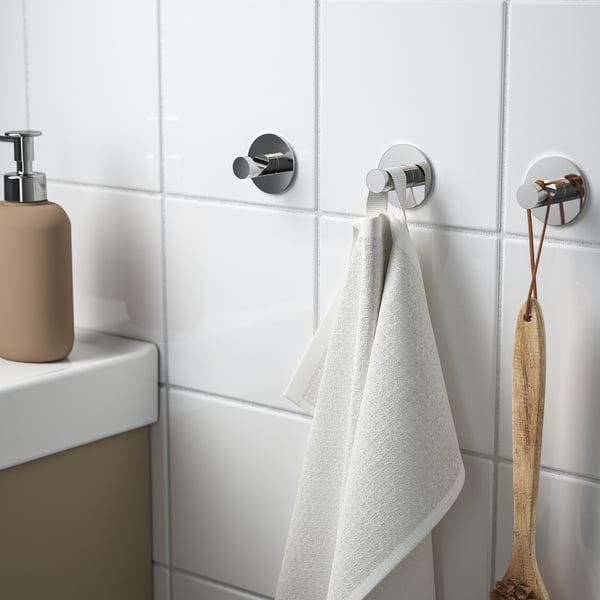 SKOGHALL - SKOGHALL Hook, self-adhesive, chrome-plated