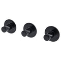SKOGHALL hook, self-adhesive, black, 4.6 cm, 3 pack