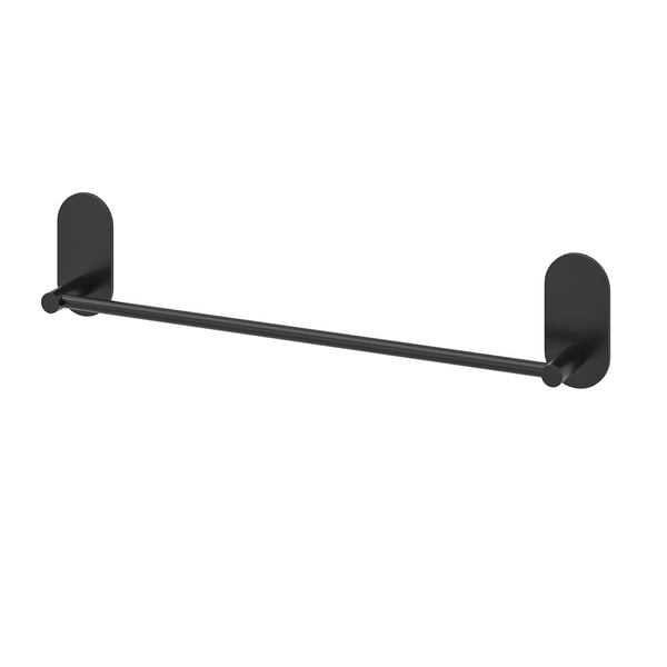 SKOGHALL towel rail, self-adhesive, black, 43x6 cm