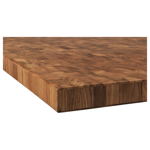SKOGSÅ worktop, oak/veneer, 186x3.8 cm