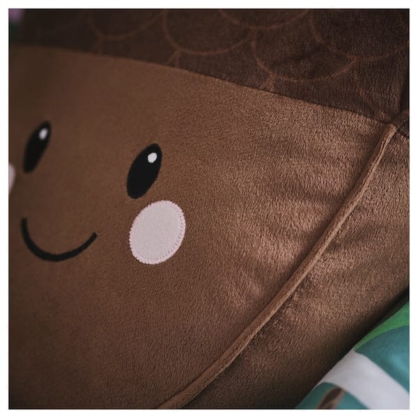Ikea SKOGSDUVA - Pillow with pocket, shaped like an acorn/brown,32x37 cm