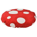 SKOGSDUVA stool cover, toadstool shaped/red white, 30 cm