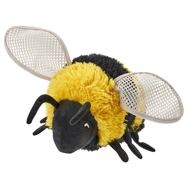 SKOGSDUVA - Soft toy, bumblebee/black yellow, 21 cm