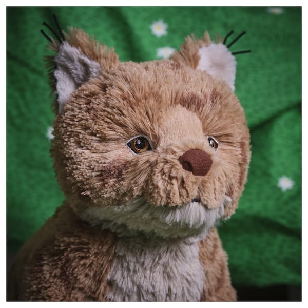 Ikea SKOGSDUVA - Soft toy, lynx/orange brown, 63 cm