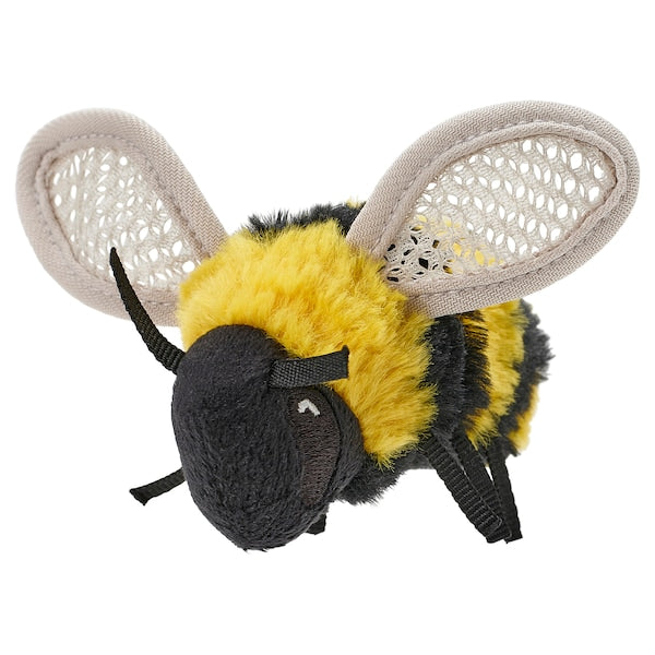 SKOGSDUVA - Soft toy, mini-bumblebee/black yellow, 8 cm