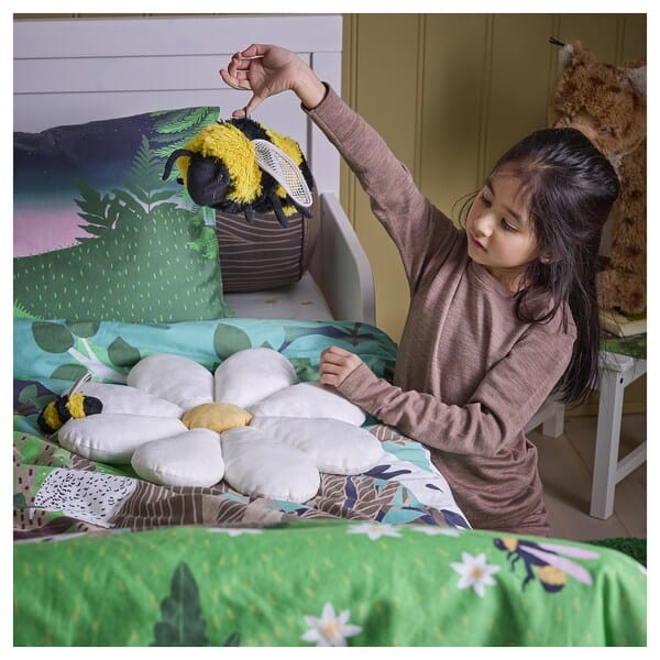 Ikea SKOGSDUVA - Soft toy, mini-bumblebee/black yellow, 8 cm