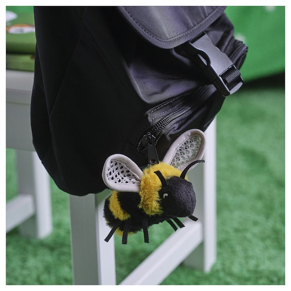 SKOGSDUVA - Soft toy, mini-bumblebee/black yellow, 8 cm