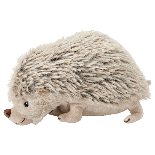 SKOGSDUVA - Soft toy, hedgehog/beige, 21 cm