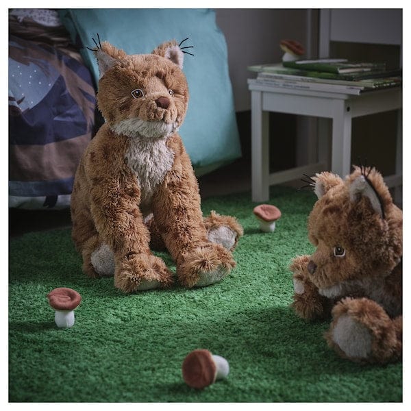 Ikea SKOGSDUVA - Soft toy, lynx/orange brown, 63 cm