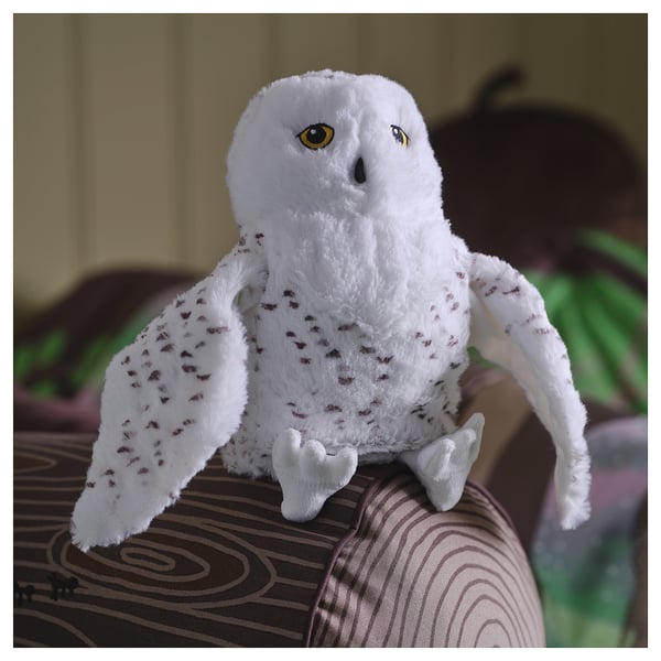 SKOGSDUVA soft toy, hand puppet/snowy owl white, 25 cm