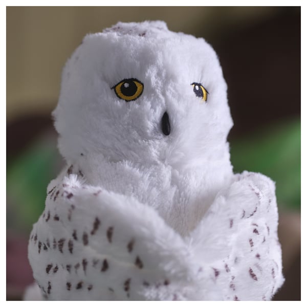 SKOGSDUVA soft toy, hand puppet/snowy owl white, 25 cm