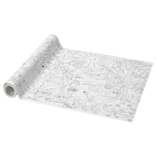 Ikea SKOGSDUVA - Colouring paper roll, enchanted forest, 10 m