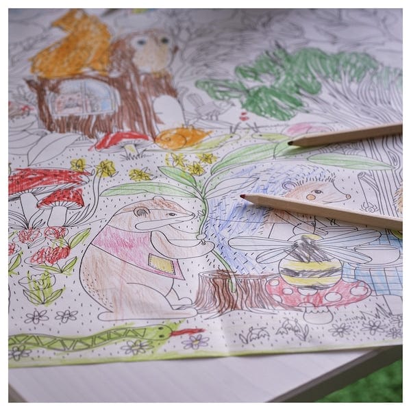 Ikea SKOGSDUVA - Colouring paper roll, enchanted forest, 10 m
