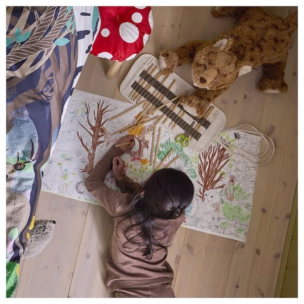 Ikea SKOGSDUVA - Colouring paper roll, enchanted forest, 10 m