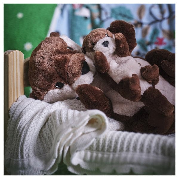 Ikea SKOGSDUVA - Soft toy, set of 2, otter with baby/brown beige, 45 cm
