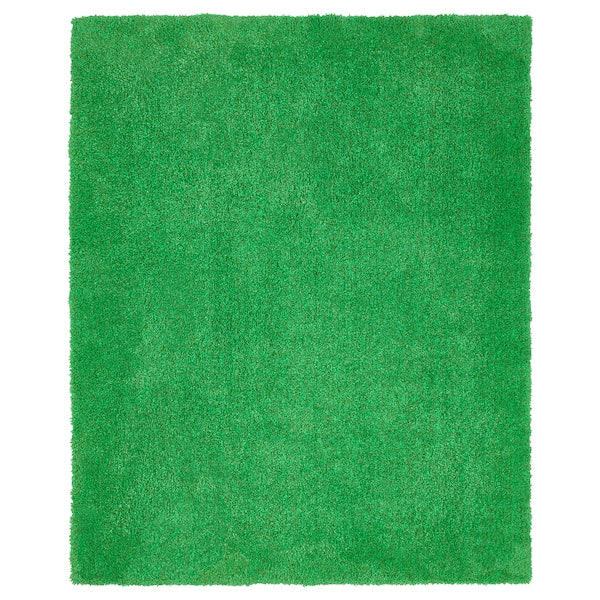 SKOGSDUVA - Rug, high pile, green, 133x160 cm