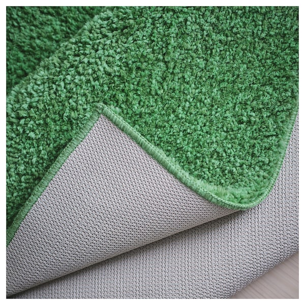 SKOGSDUVA - Rug, high pile, green, 133x160 cm