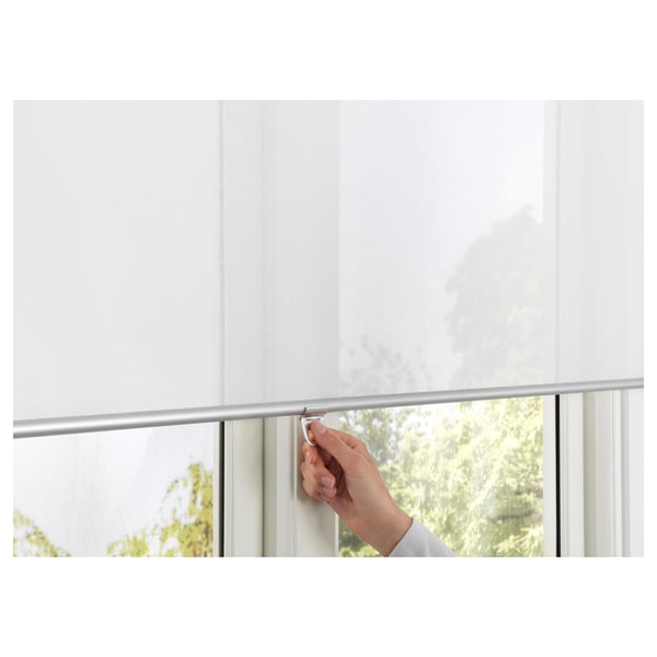 SKOGSKLÖVER roller blind, white, 140x195 cm