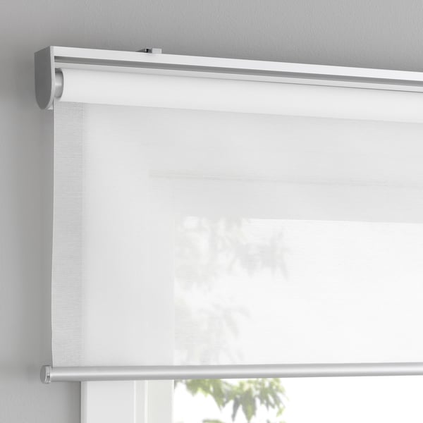 SKOGSKLÖVER roller blind, white, 140x195 cm