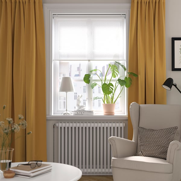 SKOGSKLÖVER roller blind, white, 100x195 cm