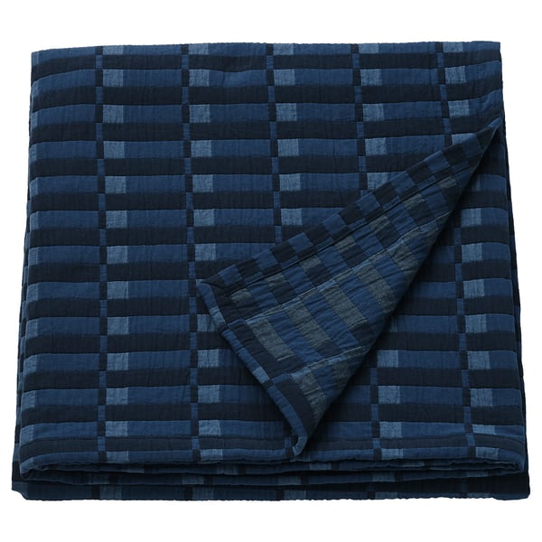SKOGSKOVALL bedspread, blue, 160x250 cm