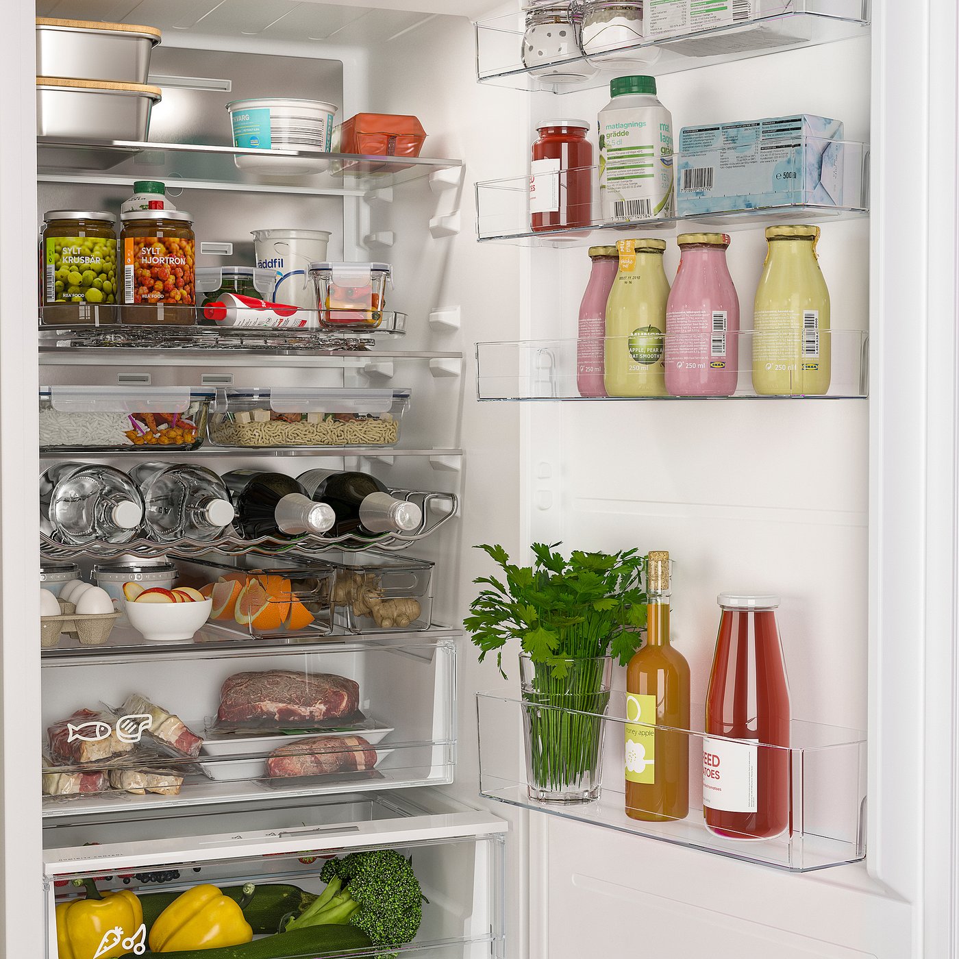 SKOGSNÄS fridge/freezer, IKEA 700 integrated, 213/87 l