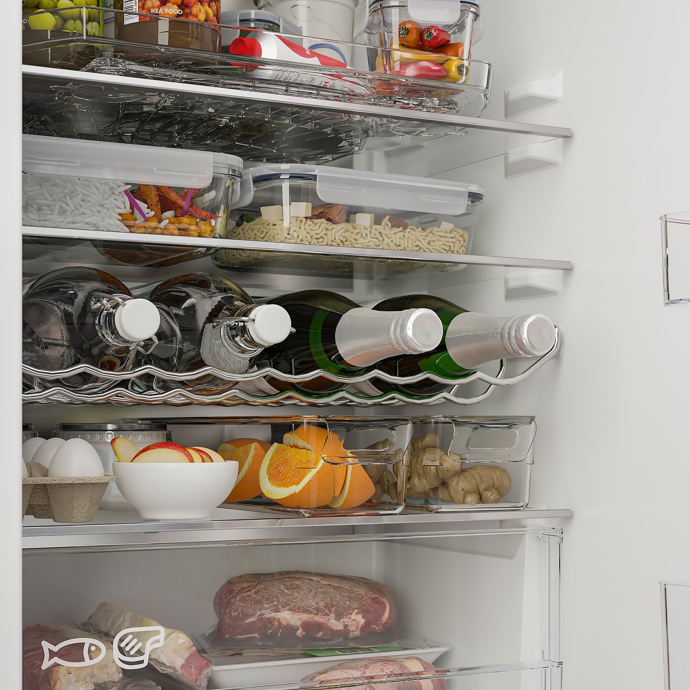 SKOGSNÄS fridge/freezer, IKEA 700 integrated, 213/87 l