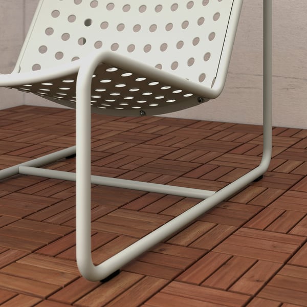 SKOGSÖN - SKOGSÖN Easy chair, light grey outdoor