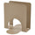SKOGSRÖR napkin holder, light grey-brown, 13x12 cm
