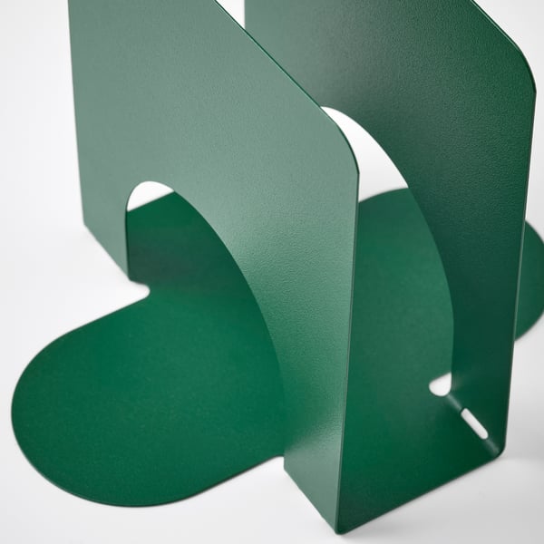 SKOGSRÖR napkin holder, dark green, 13x12 cm