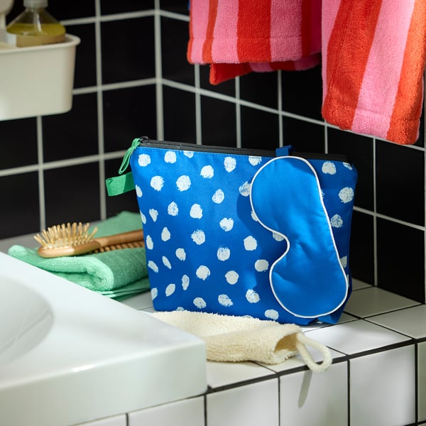 SKOGSSALLAT eye mask, blue, 20x9 cm