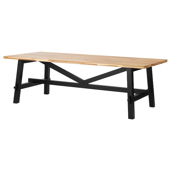 SKOGSTA - Dining table, acacia/black, 235x100 cm