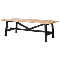 SKOGSTA table, acacia/black, 160x81x74 cm