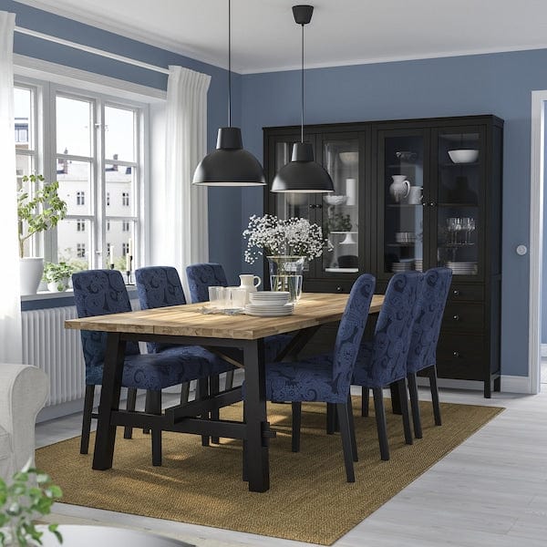 Ikea SKOGSTA - Dining table, acacia/black, 235x100 cm