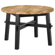 SKOGSTA dining table, acacia/black, 120 cm