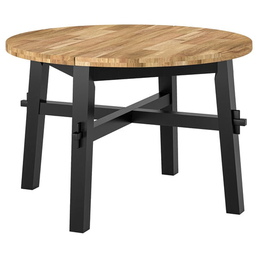 SKOGSTA table, acacia/black, 120 cm