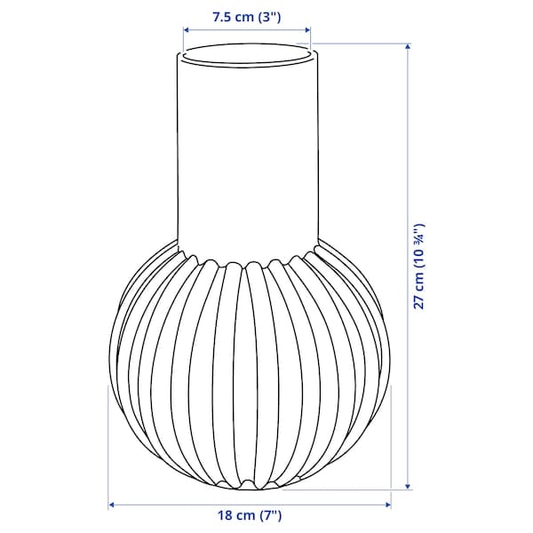 Ikea SKOGSTUNDRA - Vase, white, 27 cm