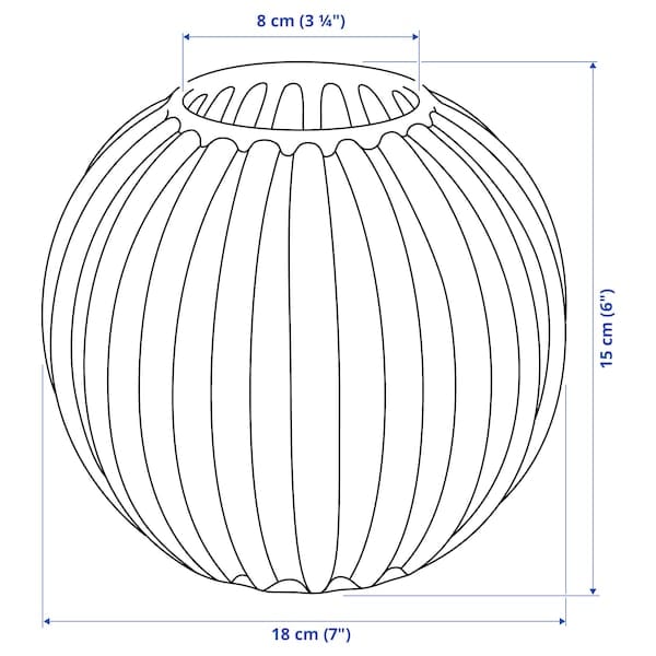 Ikea SKOGSTUNDRA - Vase, green, 15 cm