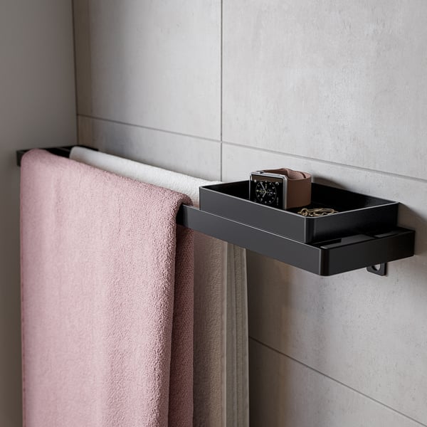 SKOGSVIKEN tray, black, 10x15 cm