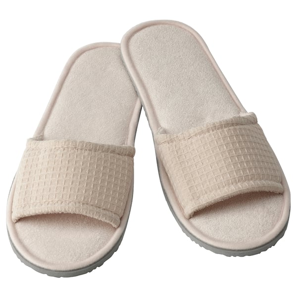 SKOVELSJÖN slippers, beige, S/M