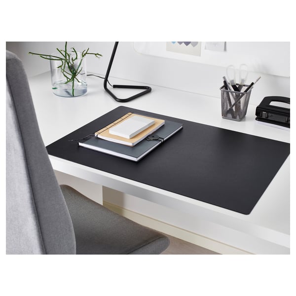 SKRUTT desk pad, black, 65x45 cm