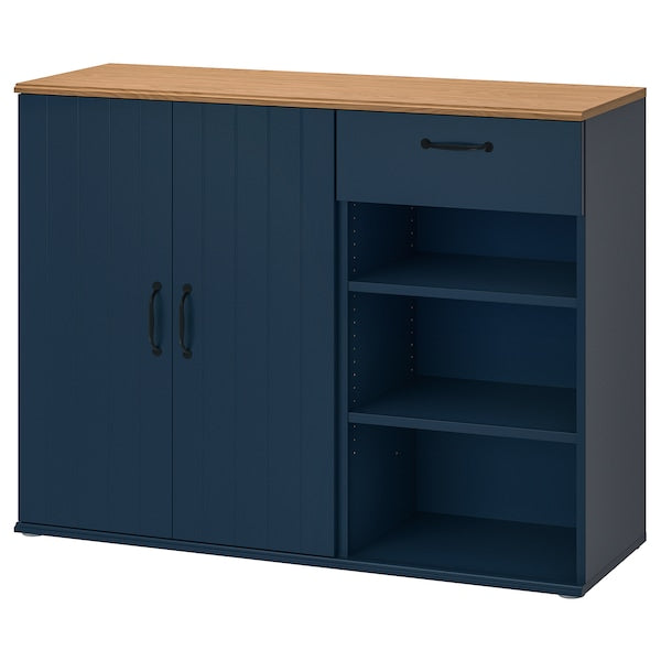 SKRUVBY - Sideboard, black-blue, 120x38x90 cm