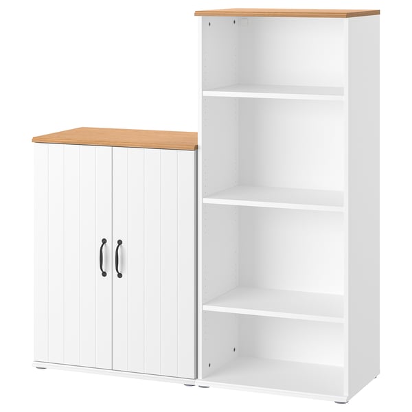 SKRUVBY storage combination, white, 130x140 cm