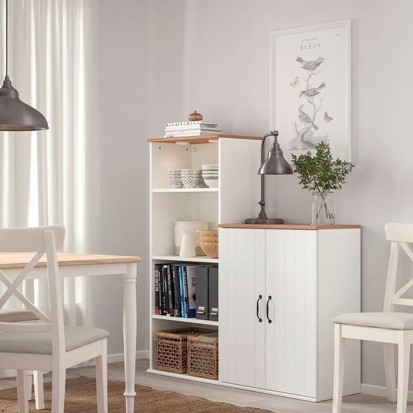 SKRUVBY storage combination, white, 130x140 cm