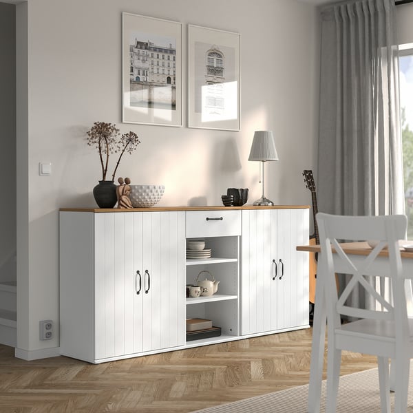 SKRUVBY storage combination, white, 190x90 cm