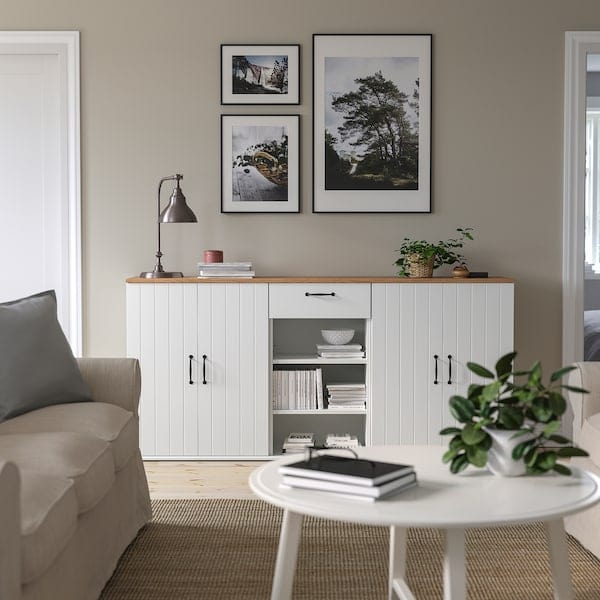 Ikea SKRUVBY - Storage combination, white, 190x90 cm