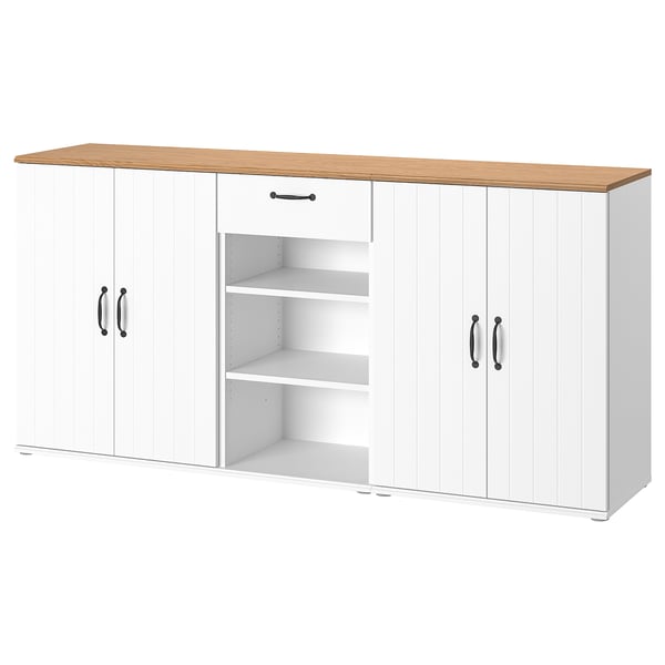 SKRUVBY storage combination, white, 190x90 cm