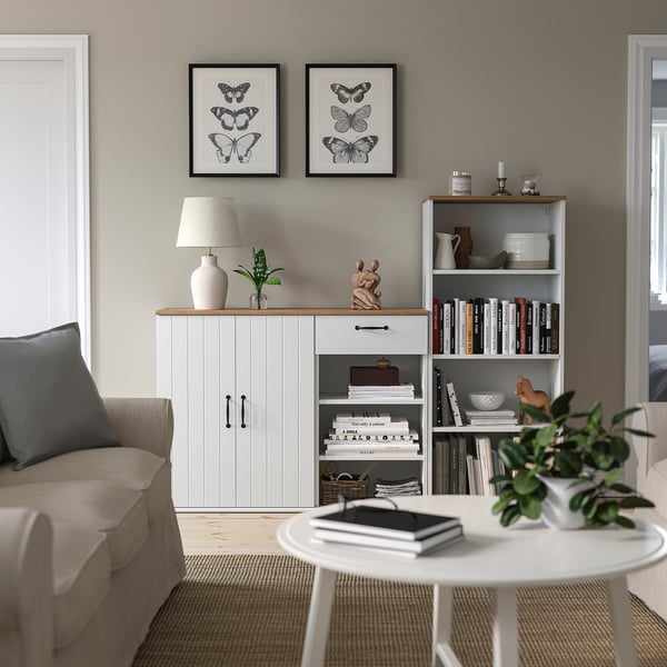 SKRUVBY storage combination, white, 180x140 cm