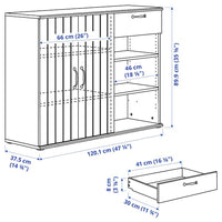 SKRUVBY - Storage combination, white, 190x90 cm