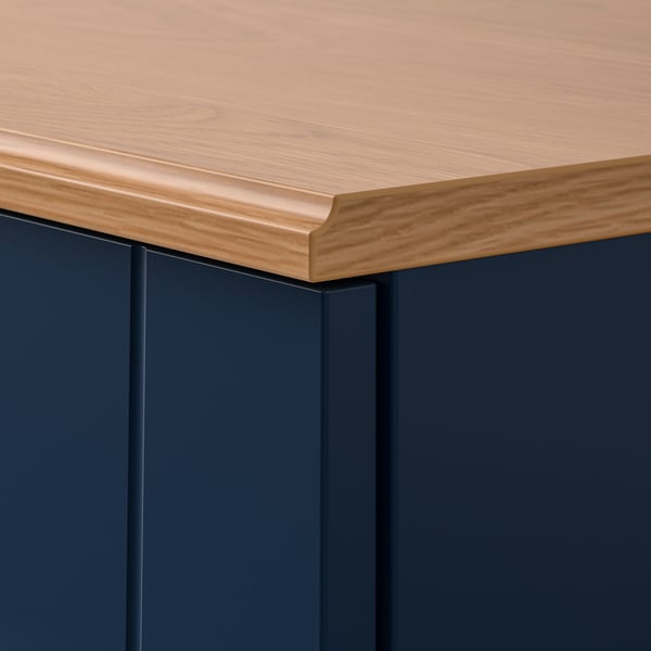 SKRUVBY storage combination, black-blue, 130x140 cm